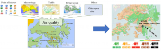 Air quality estimation based on 110,000 virtual stations.