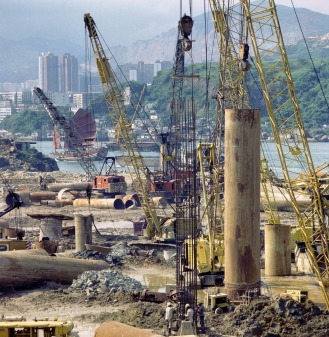 Foundation caisson piling for the development of Heng Fa Chuen, Chaiwan ©Heather Coulson