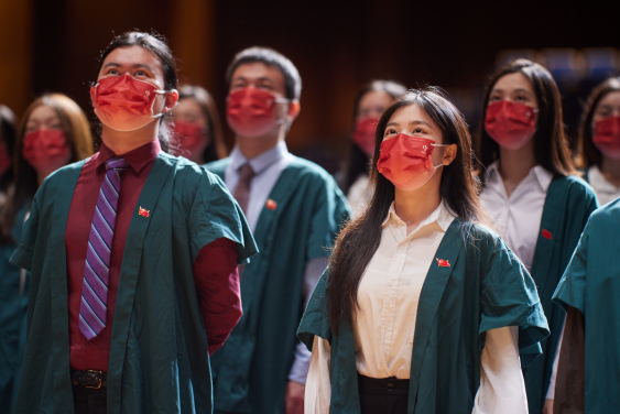 香港大學舉行升旗儀式慶祝中華人民共和國成立73周年