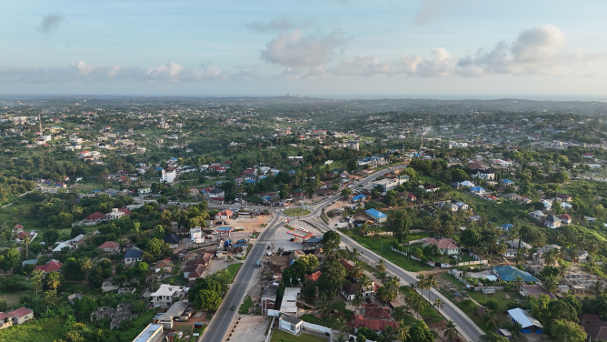 A photo of the town of Goba, located in Dar-es-Salaam,Tanzania, taken by research author. 